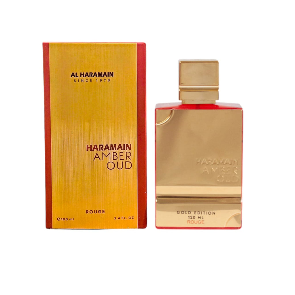Perfume Haramain Rouge oriental ambarado unisex con vainilla y sándalo 