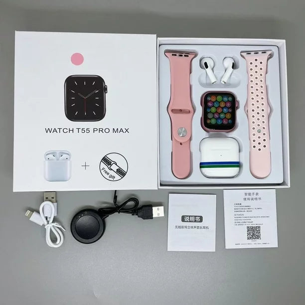 Reloj Inteligente T55 Pro Max + Airpods Gratis