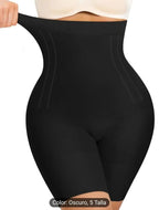 Faja strapless microfibra tipo short moldeadora negro y beige tallas S M L XL