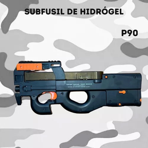 Lanzador Hidrogel P90 | Luces LED + Sonido + Mira + 500 Bolitas Incluidas