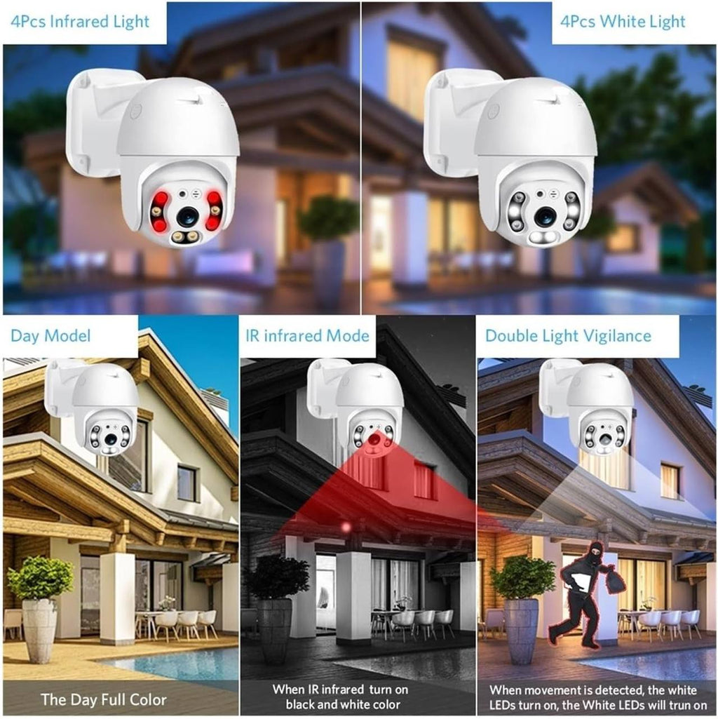 Cámara vigilancia WiFi IP66 exterior seguridad hogar Ecuador