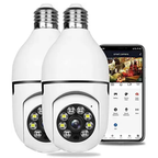 Foco cámara seguridad WiFi HD 360° exterior Ecuador