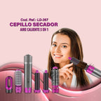 Cepillo Alisador Secador 5 en 1 | Motor 1000W + Iones Negativos | Alisa, Riza y Da Volumen
