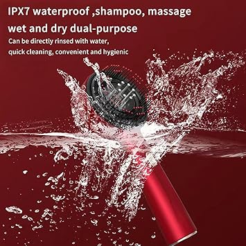 Cepillo Masaje Eléctrico Cabello LED Vibración