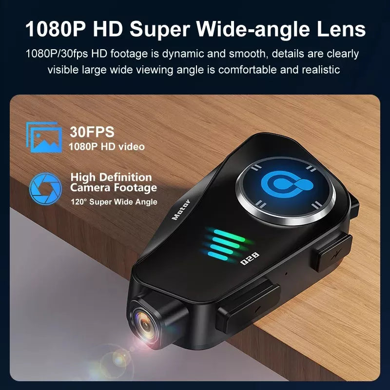 INTERCOMUNICADOR CON CÁMARA PARA MOTO