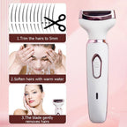 Afeitadora Eléctrica 4 en 1 | Barba, Cabello y Precisión | Cuchillas Acero Inoxidable | USB