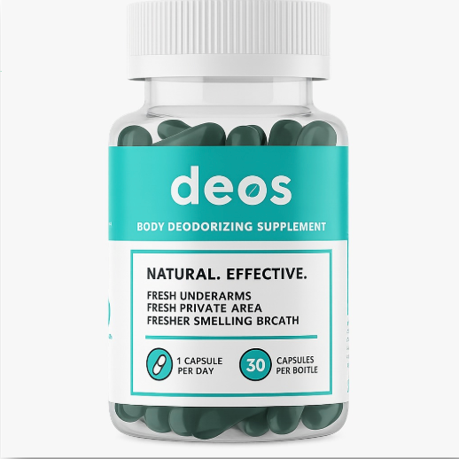 DEOS Cápsulas Desodorantes Naturales – Suplemento vegano para neutralizar olores corporales