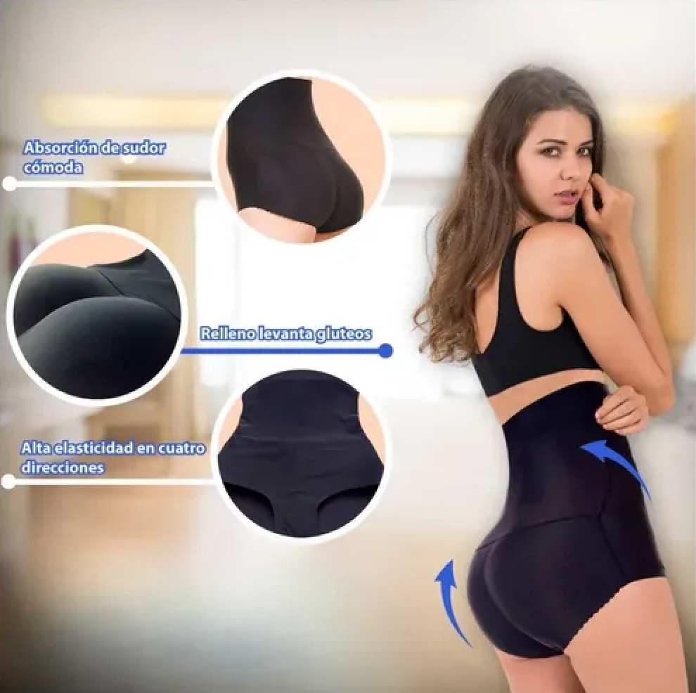 Panty levanta cola Magic Up realce natural negro y beige tallas S M L XL