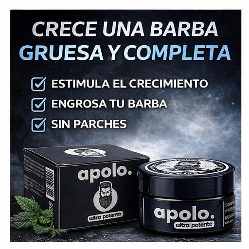 Apolo Ultra Potente 80ml – Bálsamo estimulante para crecimiento y densidad de barba masculina