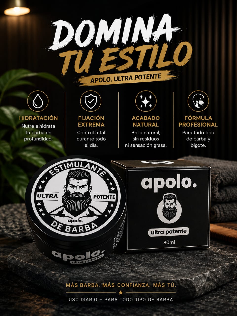Apolo Bálsamo Estimulante de Barba