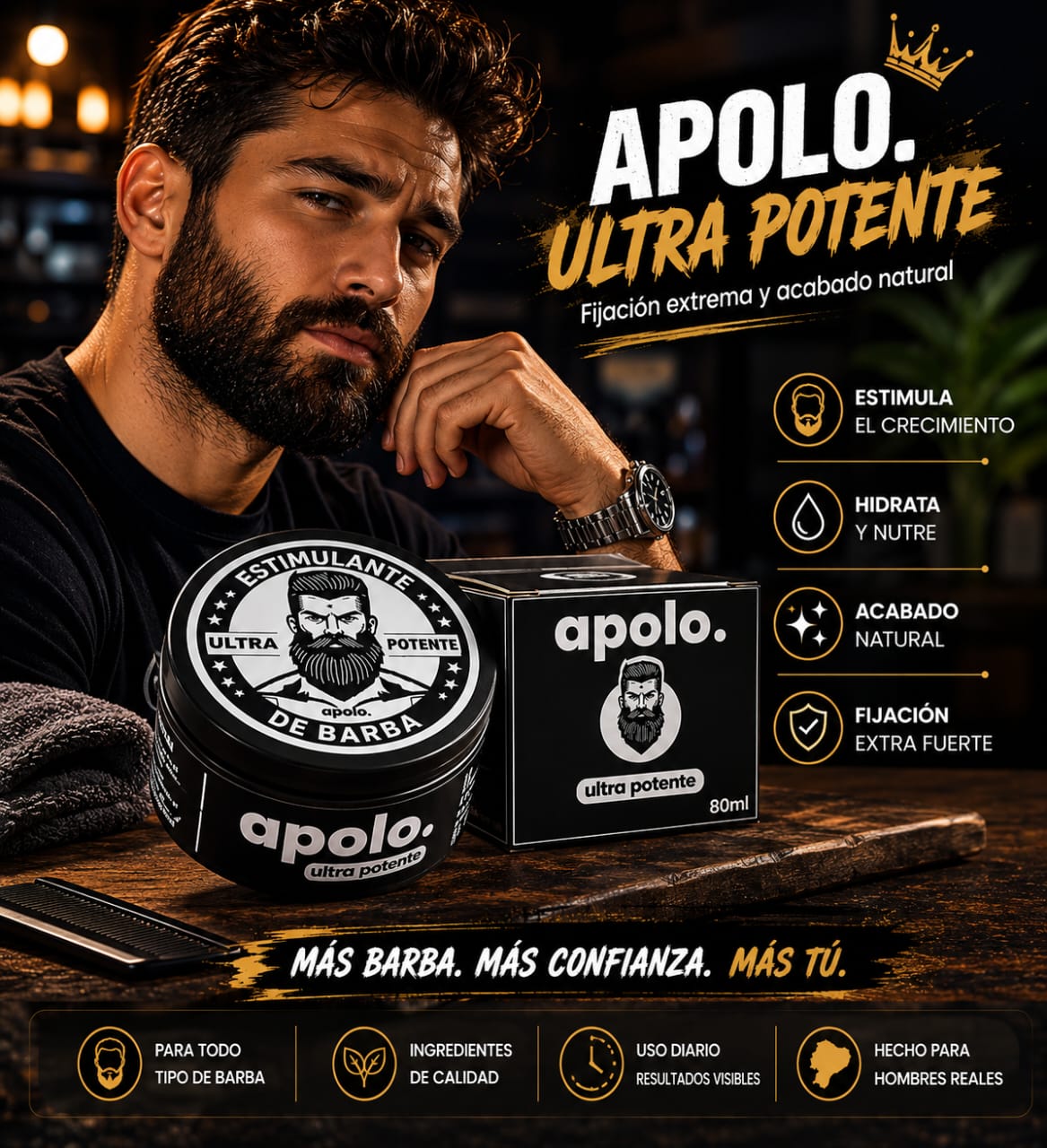 Apolo Bálsamo Estimulante de Barba