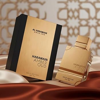 Perfume Al Haramain Gold en caja oriental floral dulce con ámbar y vainilla unisex 