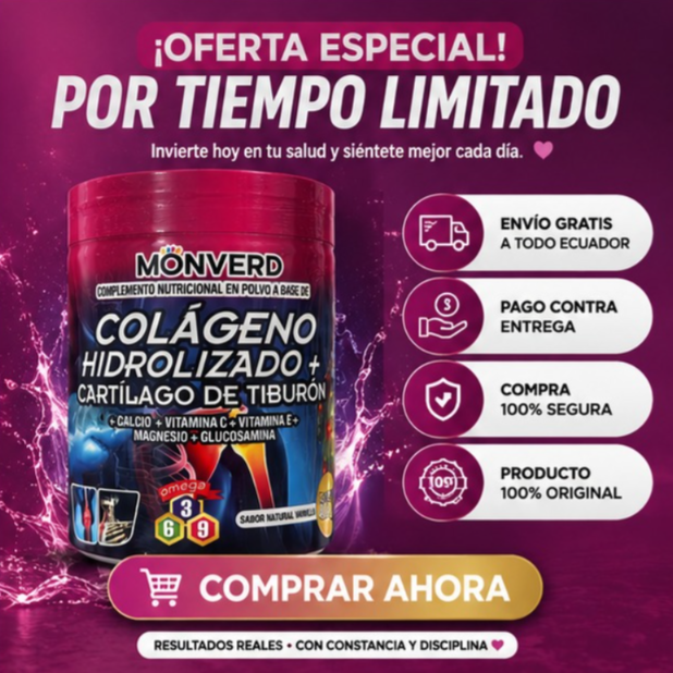 Colágeno hidrolizado con cartílago de tiburón 300g polvo Ecuador