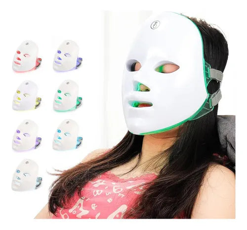 Máscara Facial LED 7 Colores Rejuvenecimiento