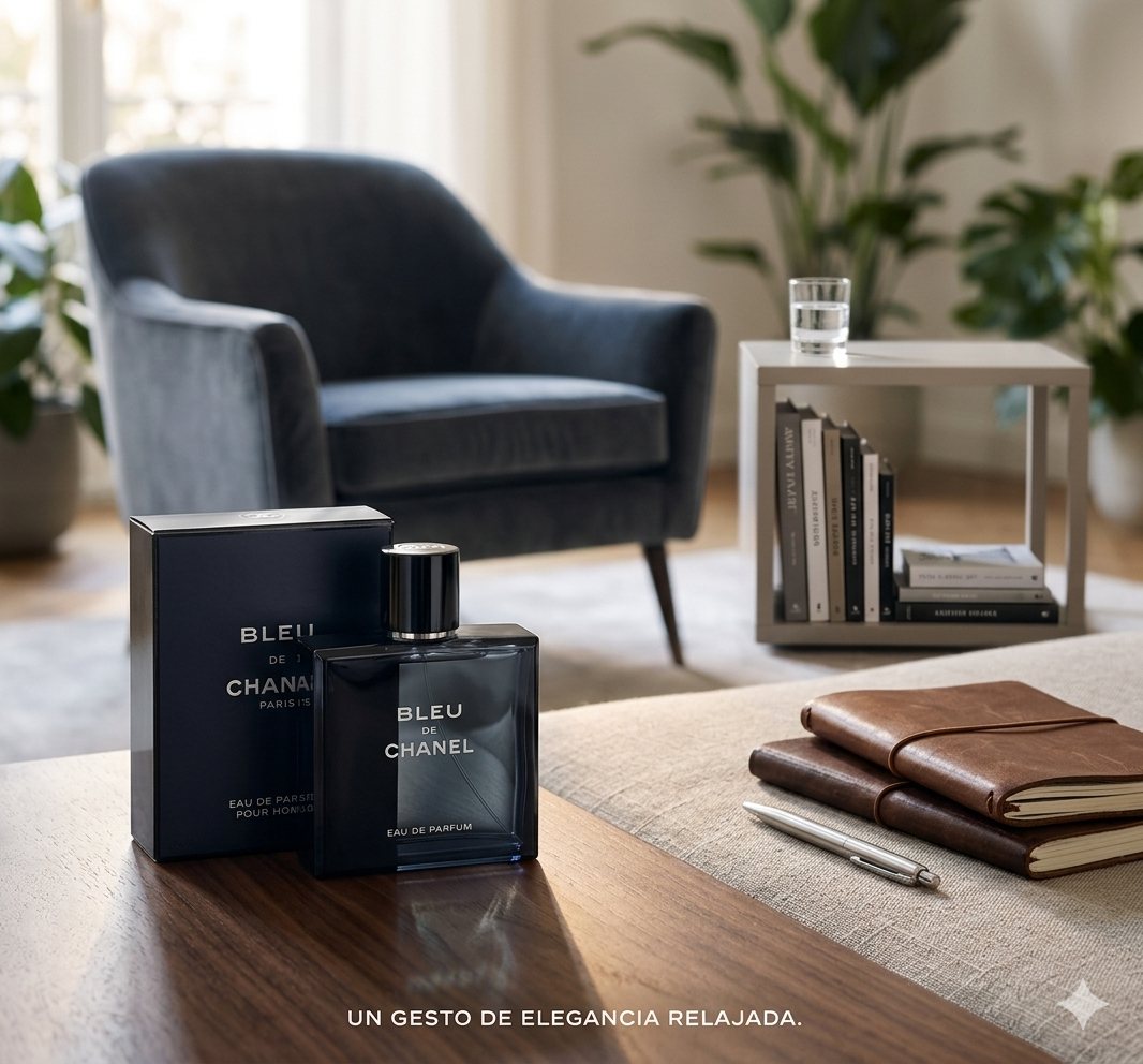 Perfume Bleu de Chanel Paris masculino aromático amaderado duración 4-6 horas