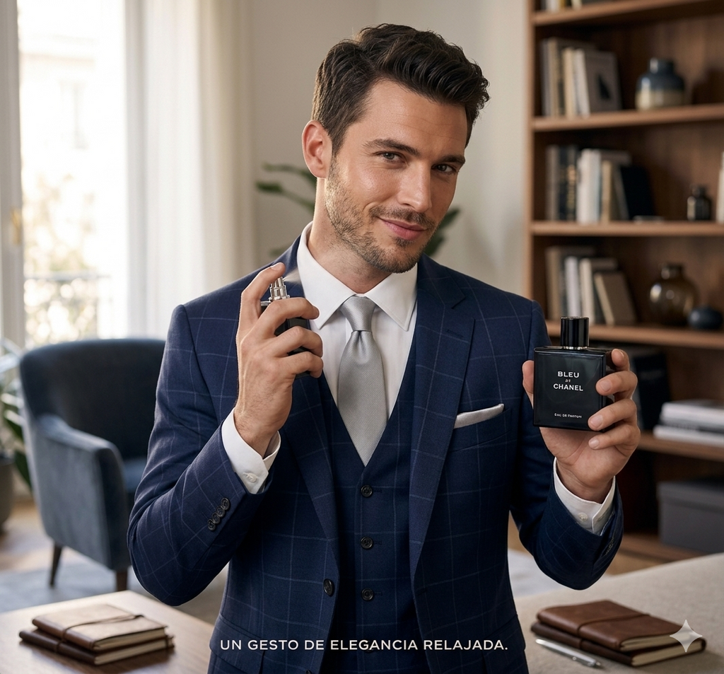 Perfume Bleu de Chanel Paris masculino aromático amaderado duración 4-6 horas