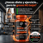 Burn XT Termogénico Quemador de Grasa con Yohimbine HCl – Suplemento para hombres y mujeres