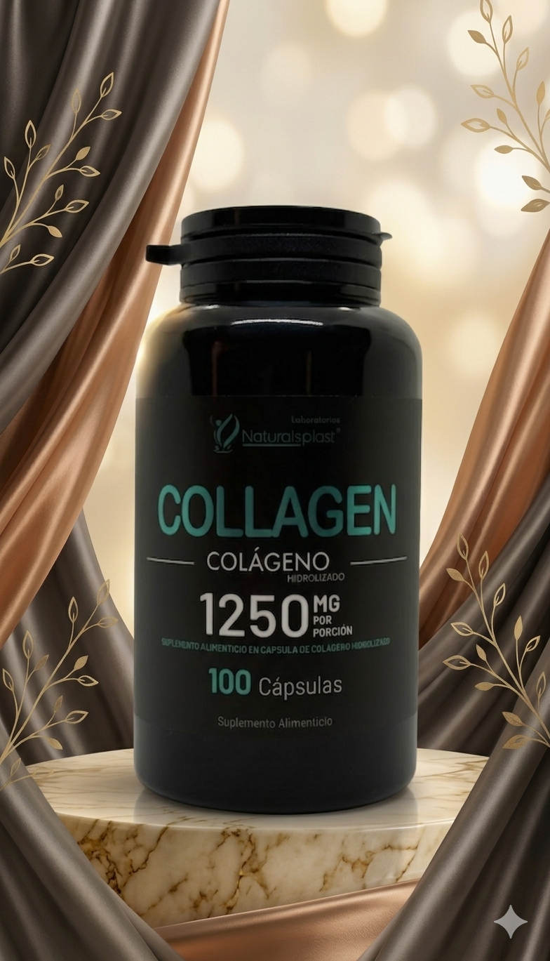 Colágeno Marino 100 Cápsulas 1250mg – Suplemento para piel firme, cabello y articulaciones