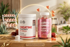 Combo Curvy Gummies + Creatina Gummies AUREVAX - Suplemento natural para curvas femeninas y fuerza muscular con aguaje amazónico y creatina monohidrato 5g en formato gomita - Ecuador