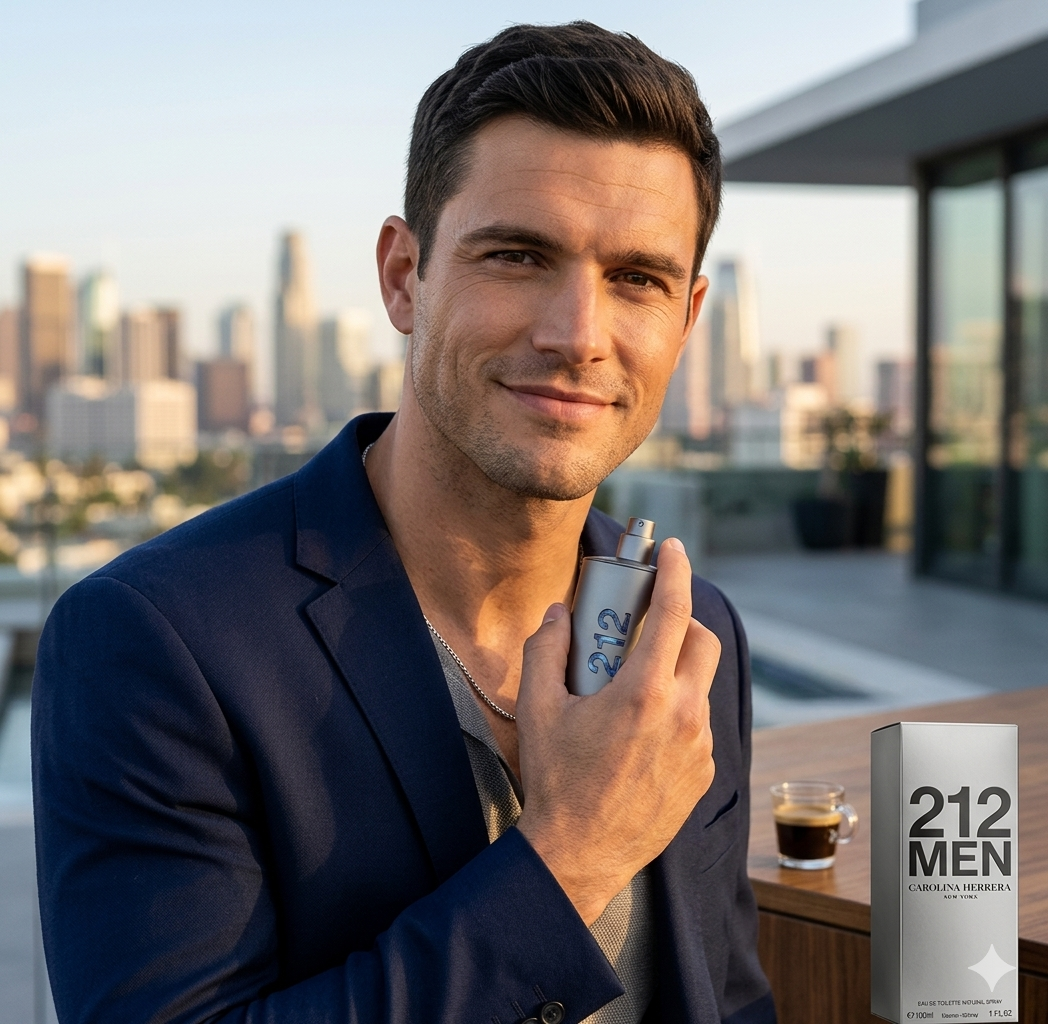 Perfume 212 Men Carolina Herrera masculino floral amaderado pomelo sándalo almizcle AAA 