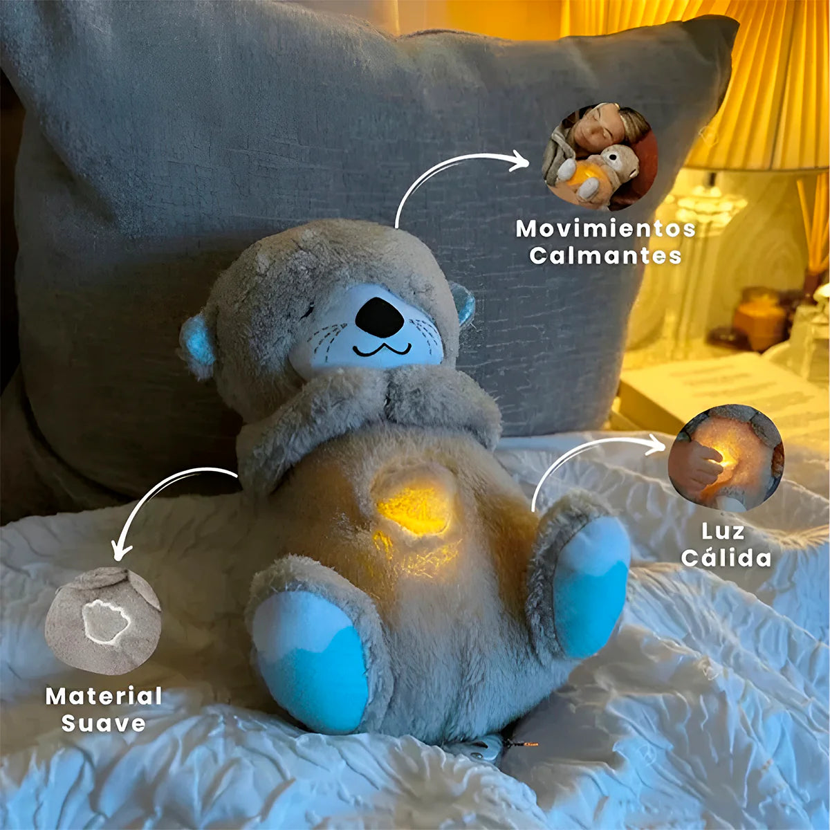 Peluche Nutria Relajante con Respiración Bebé