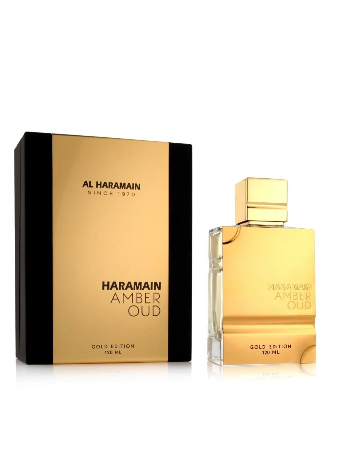 Perfume Al Haramain Gold en caja oriental floral dulce con ámbar y vainilla unisex 