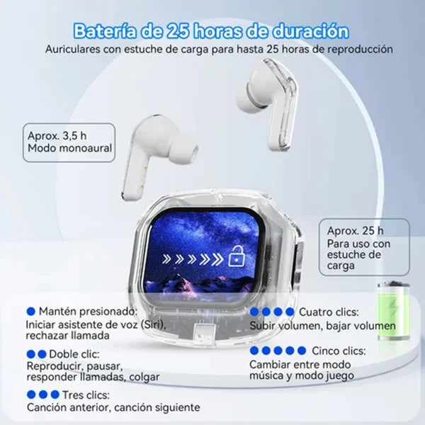 Audífonos Bluetooth AirMax TWS Pantalla LED