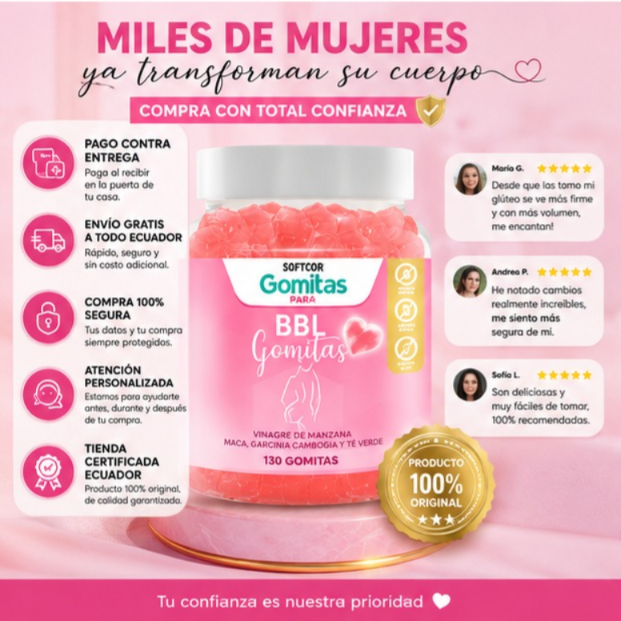 BBL Gomitas, gluteos firmes- aurevax 