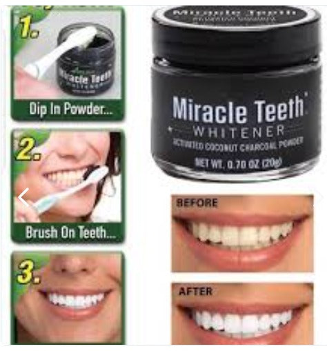 Blanqueador de Dientes con Carbón Activo - Sonrisa Blanca en 7 Días