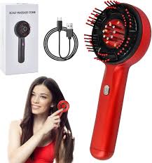 Cepillo Masaje Eléctrico Cabello LED Vibración