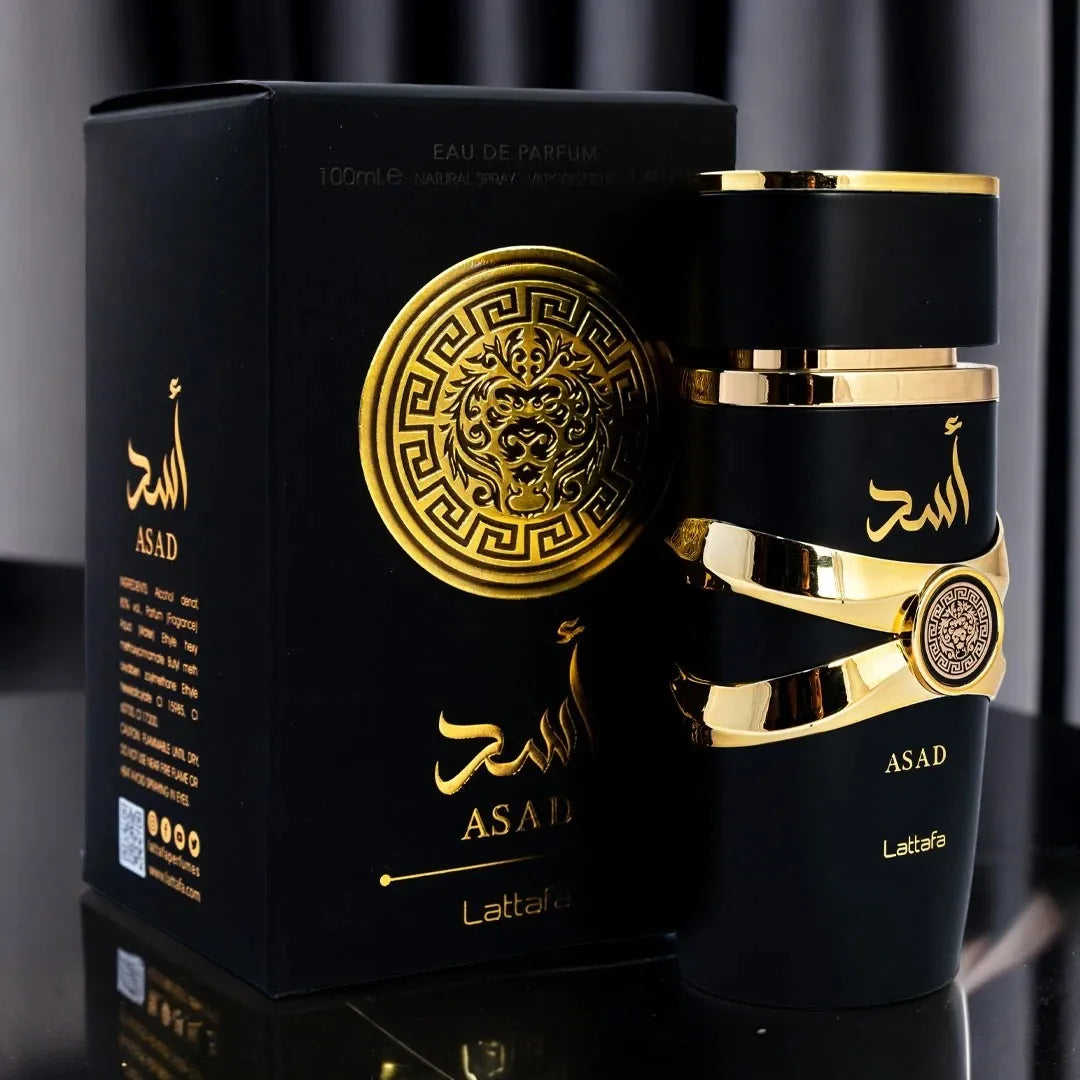 Perfume árabe Asad Lattafa 100ml masculino oriental especiado amaderado larga duración